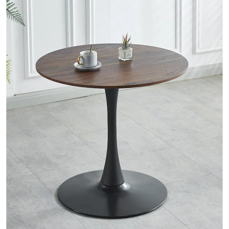 31.5Tulip Dining Table for 2-4 people With Round Mdf Table Top, Pedestal Dining Table, End Table Leisure Coffee Table