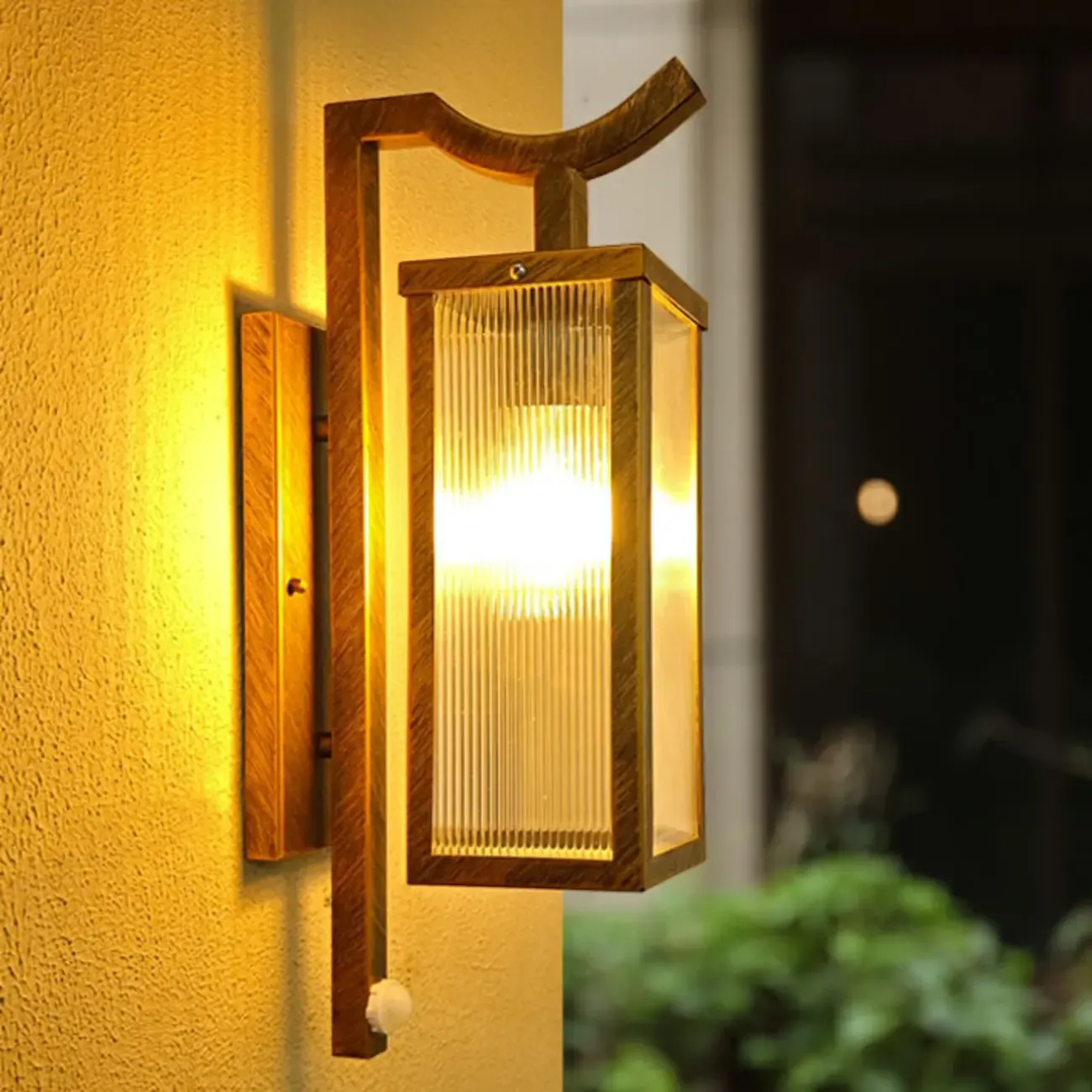 Modern Steel 19.5 Outdoor Wall Sconce with Glass Shade
