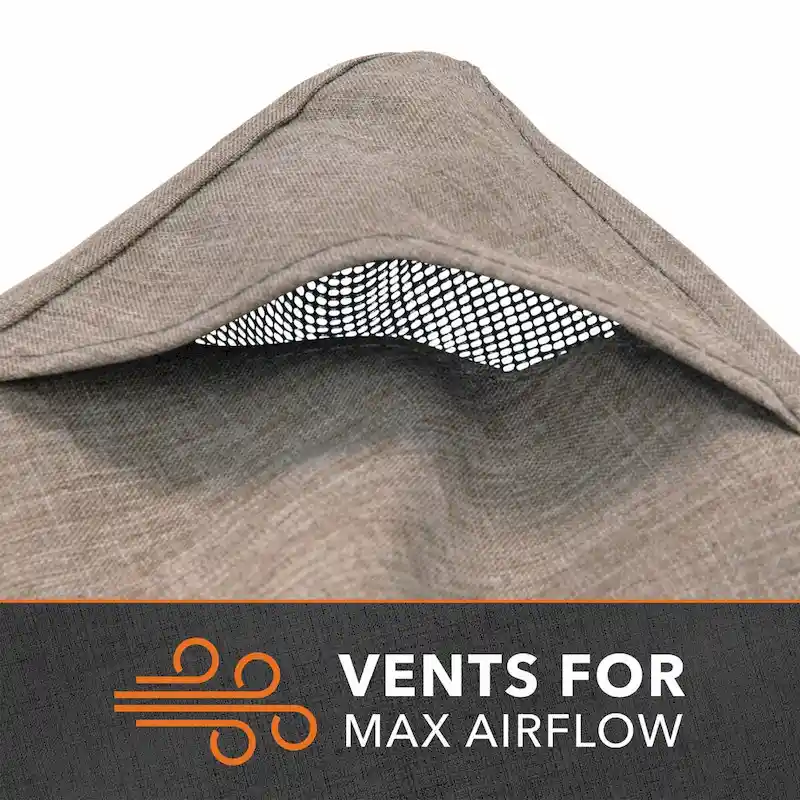 Modern Leisure Garrison Square Fire Pit Table Cover, Waterproof, 42  Square x 22 H, Sandstone