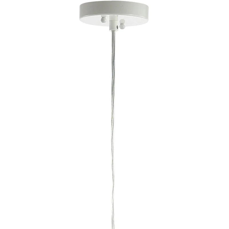 Simon 19  Feather Metal Adjustable LED Pendant, White by JONATHAN Y