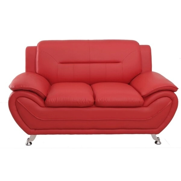 Michael Segura Faux Leather Loveseat