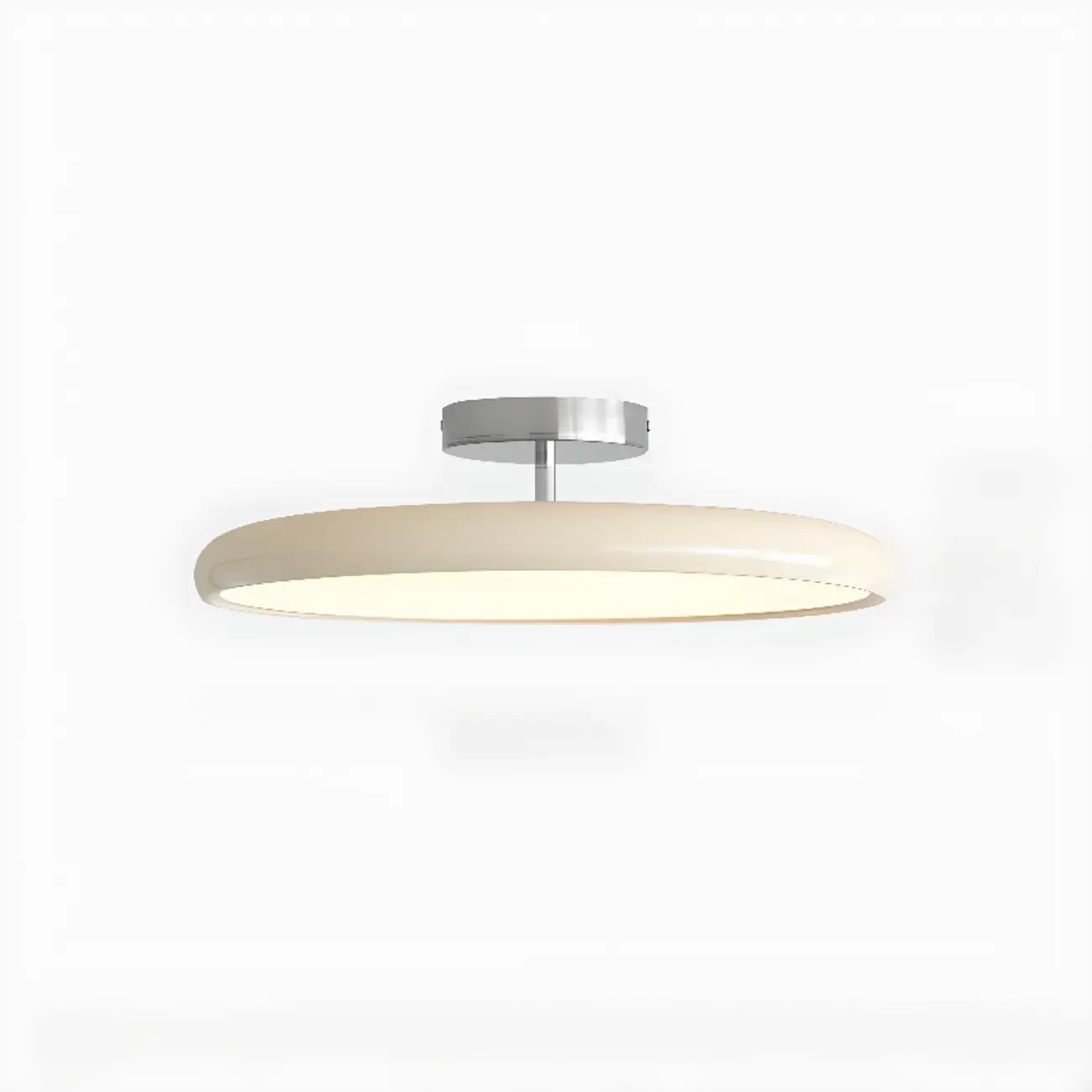 Modern Dimmable Circular LED Semi-Flush Ceiling Light