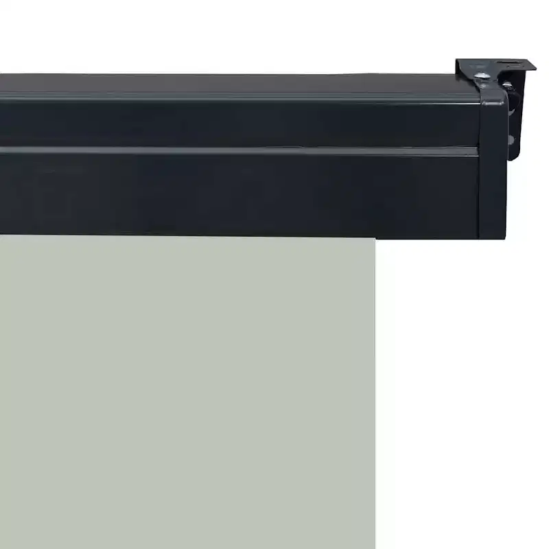 vidaXL Balcony Side Awning Grey Steel 41.3 x 98.4 in Adjustable Armrests