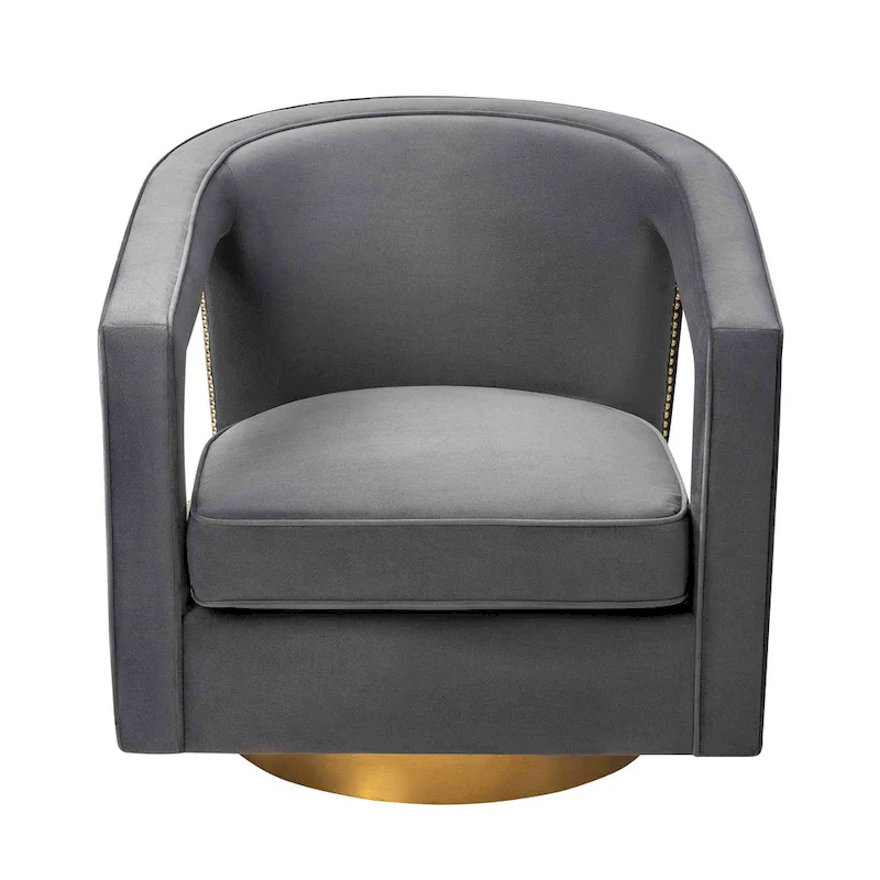 Stark Modern Velvet Swivel Accent Chair