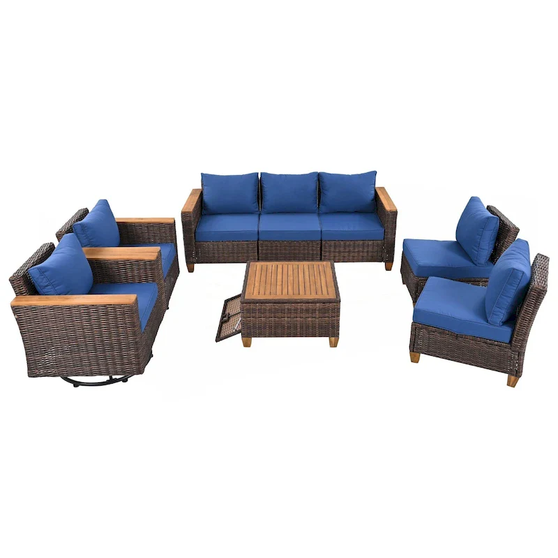 8-Piece Wicker Outdoor Patio Furniture Set