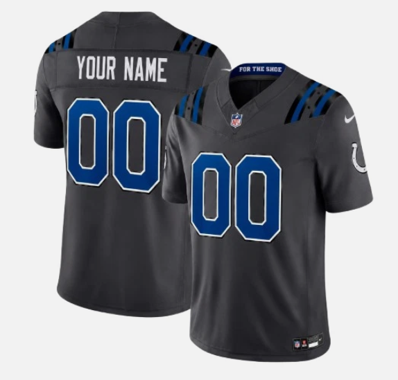 Indianapolis Colts Anthracite 2026 Rivalries Collection Stitched Limited Custom Jersey