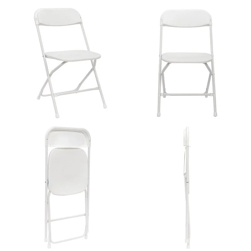 Plastic Folding Party Conversation Exhibition Dining Chair Set (Set of 4)