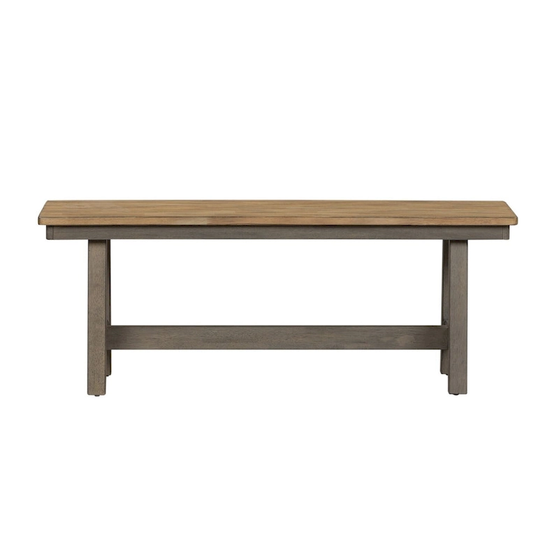 Lindsey Farm Gray and Sandstone Backless Bench