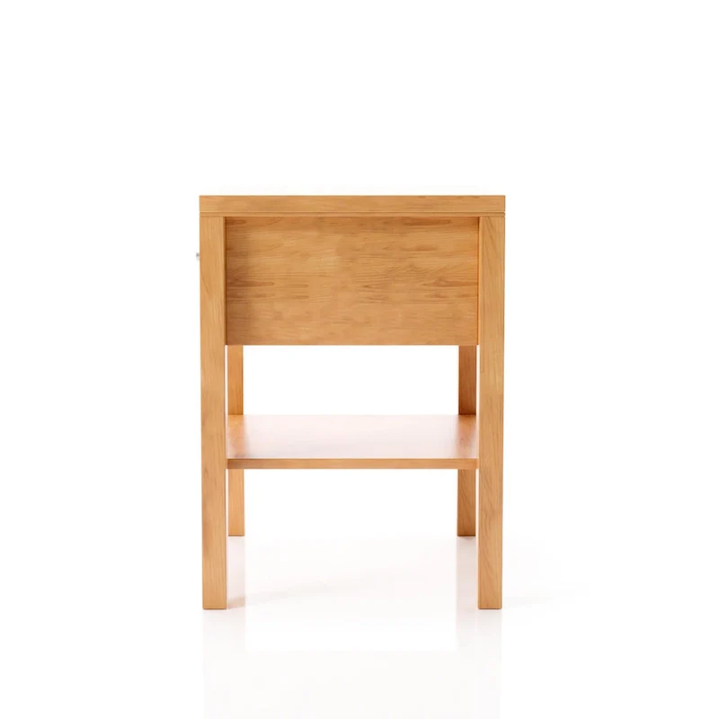 Larc Mid-Century Modern Solid Wood 1-Drawer Nightstand by Furniture of America