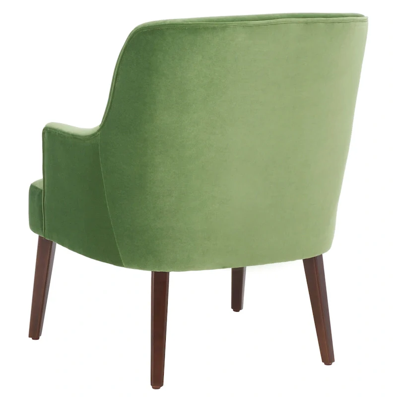 Walnut Velvet Accent Chair - Single Seater