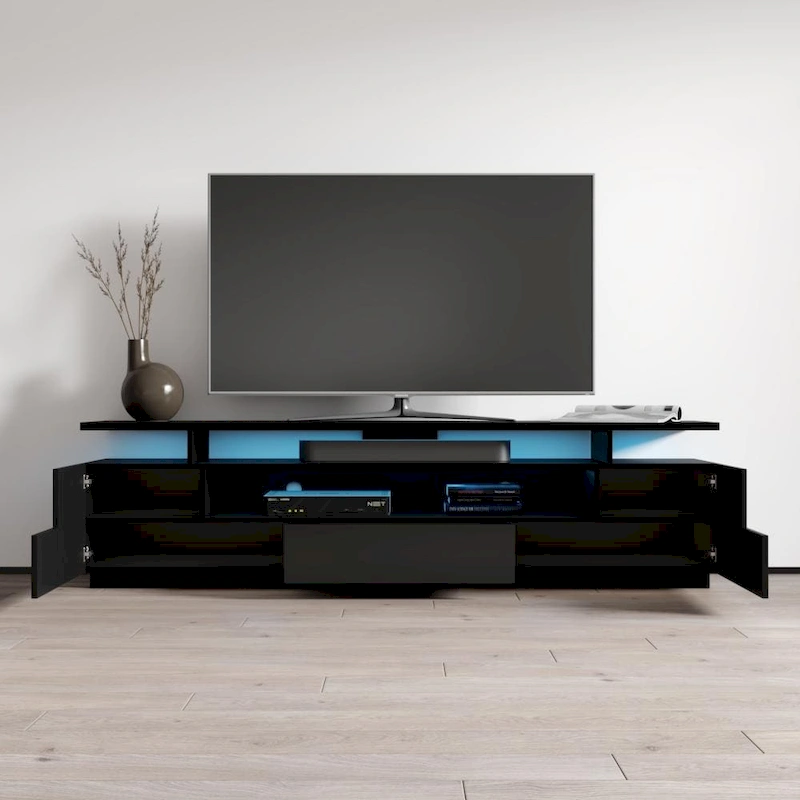 Strick & Bolton Sparkes 77-inch High Gloss TV Stand with LED Lights