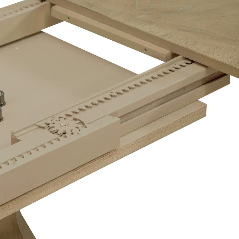 White Pedestal Dining Table with 4 Upholstered Chairs