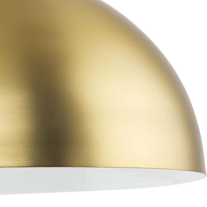Perimeter Collection One-Light Brushed Gold Mid-Century Modern Pendant with metal Shade - 15.75 in x 15.75 in x 8.62 in