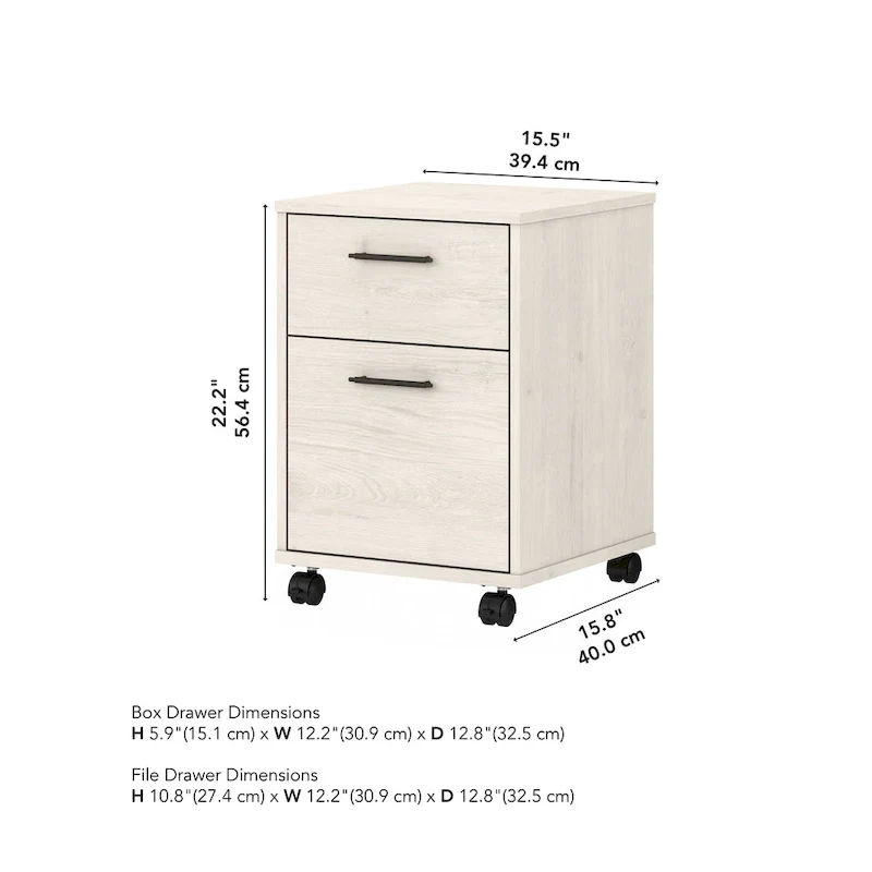 Key West 2 Drawer Mobile File Cabinet by Bush Furniture