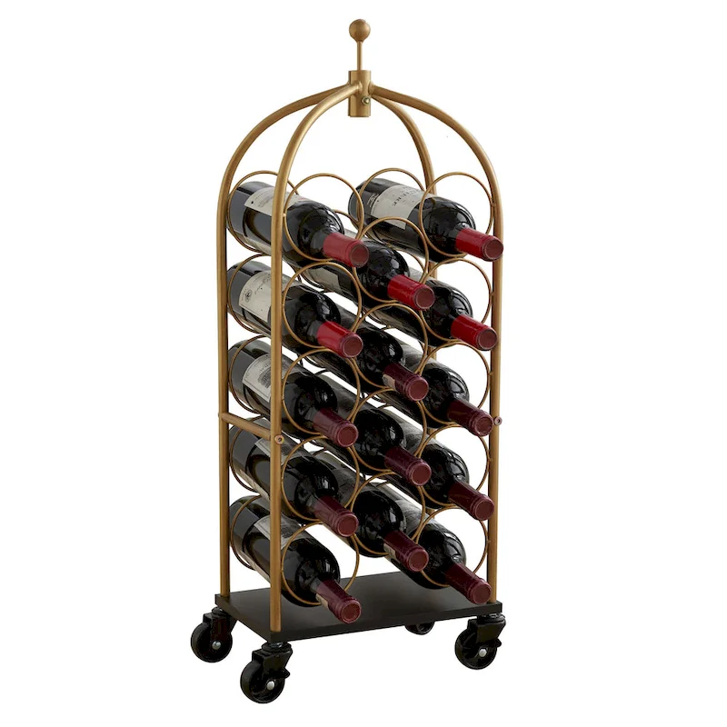Freestanding Luggage Cart Wine Rack, Wine Bottle Holders