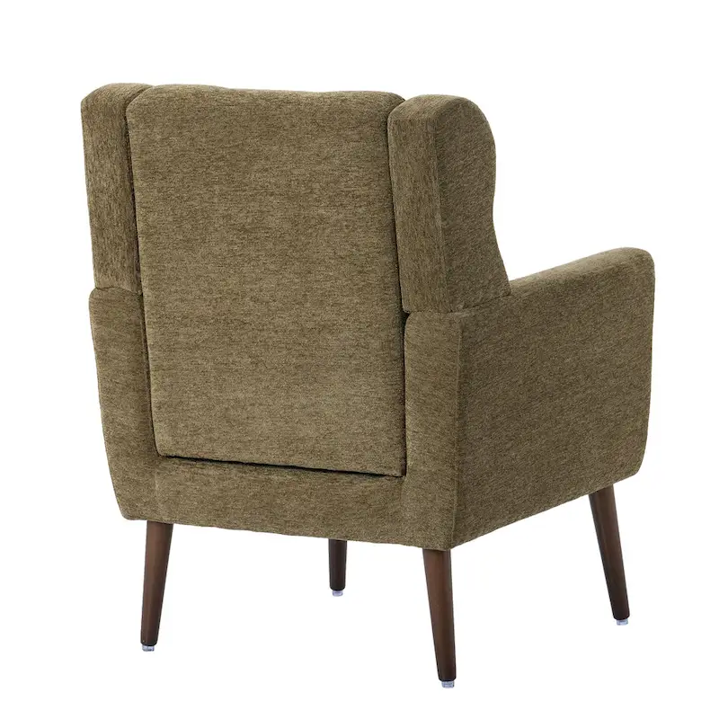 Chenille Fabric Accent Chair with Arm