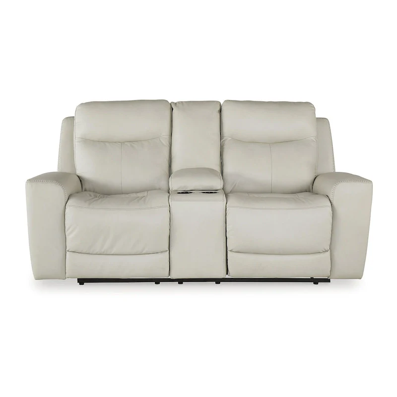 Signature Design by Ashley Mindanao Coconut Power Reclining Loveseat with Console - 79 W x 42 D x 43 H