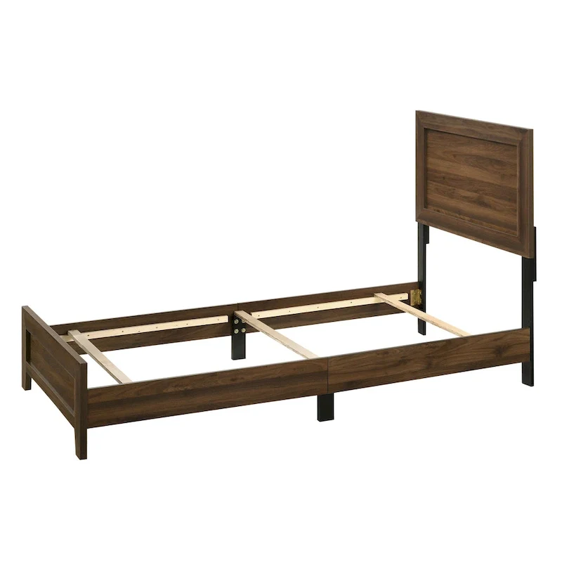 Linette 6 Piece Cherry Brown Panel Bedroom Set