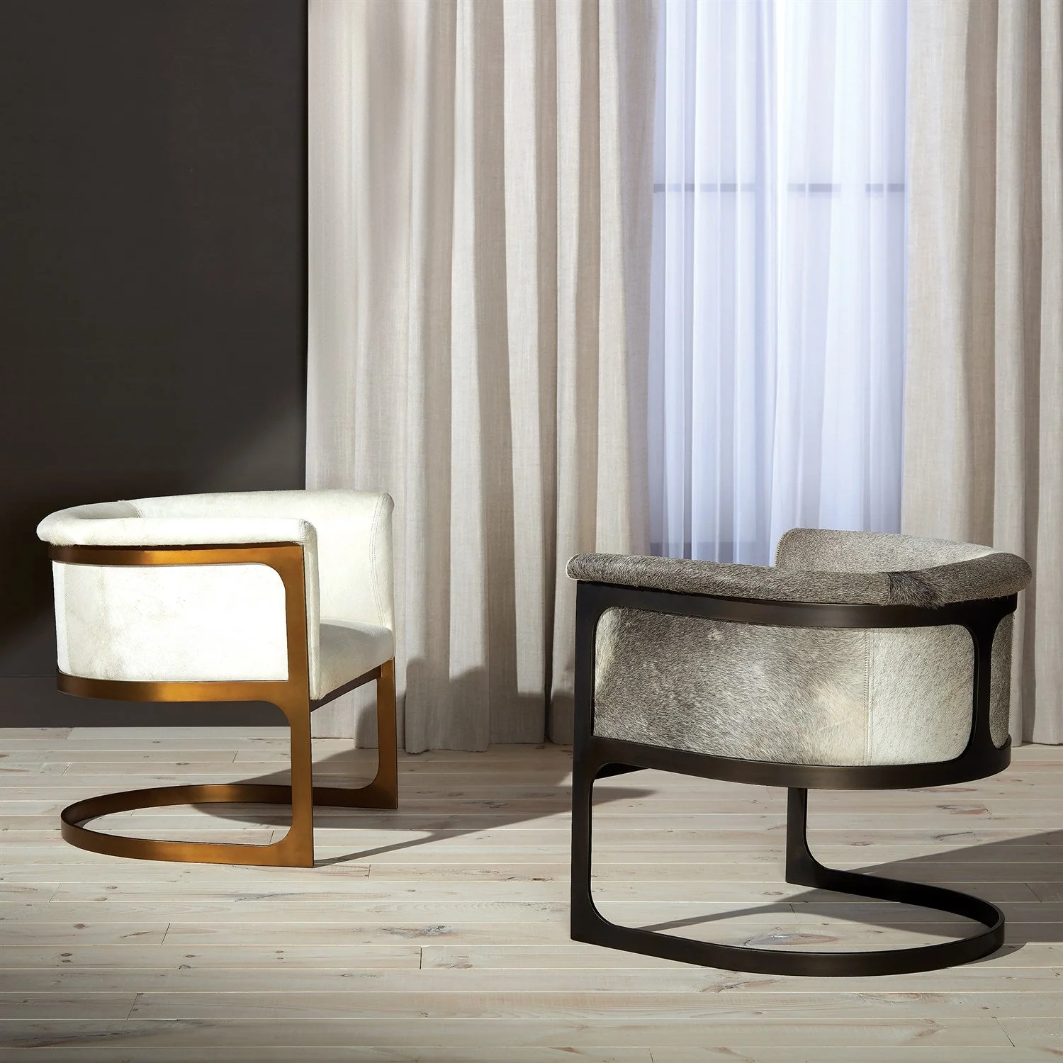 REGAN BARREL LEATHER CHAIR