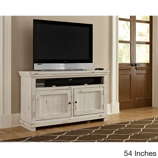Willow Distressed White Entertainment Collection