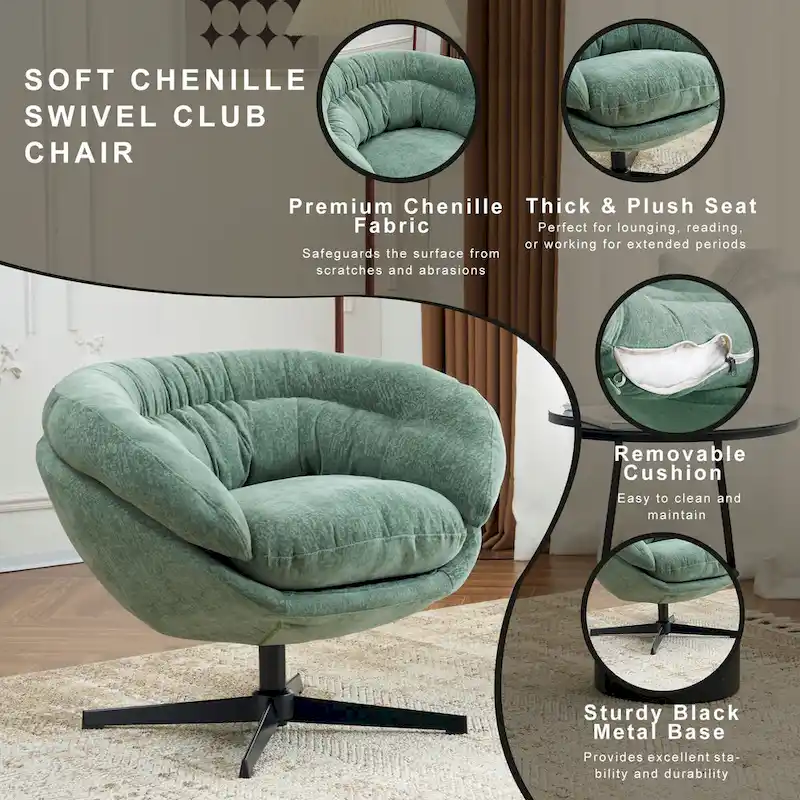 Liamer Swivel Club Chair by