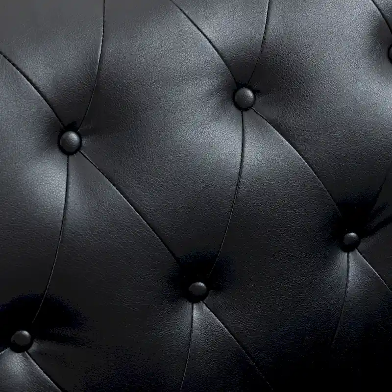 Tufted Vegan Leather Accent Chairs Armchairs with Nailhead Trim