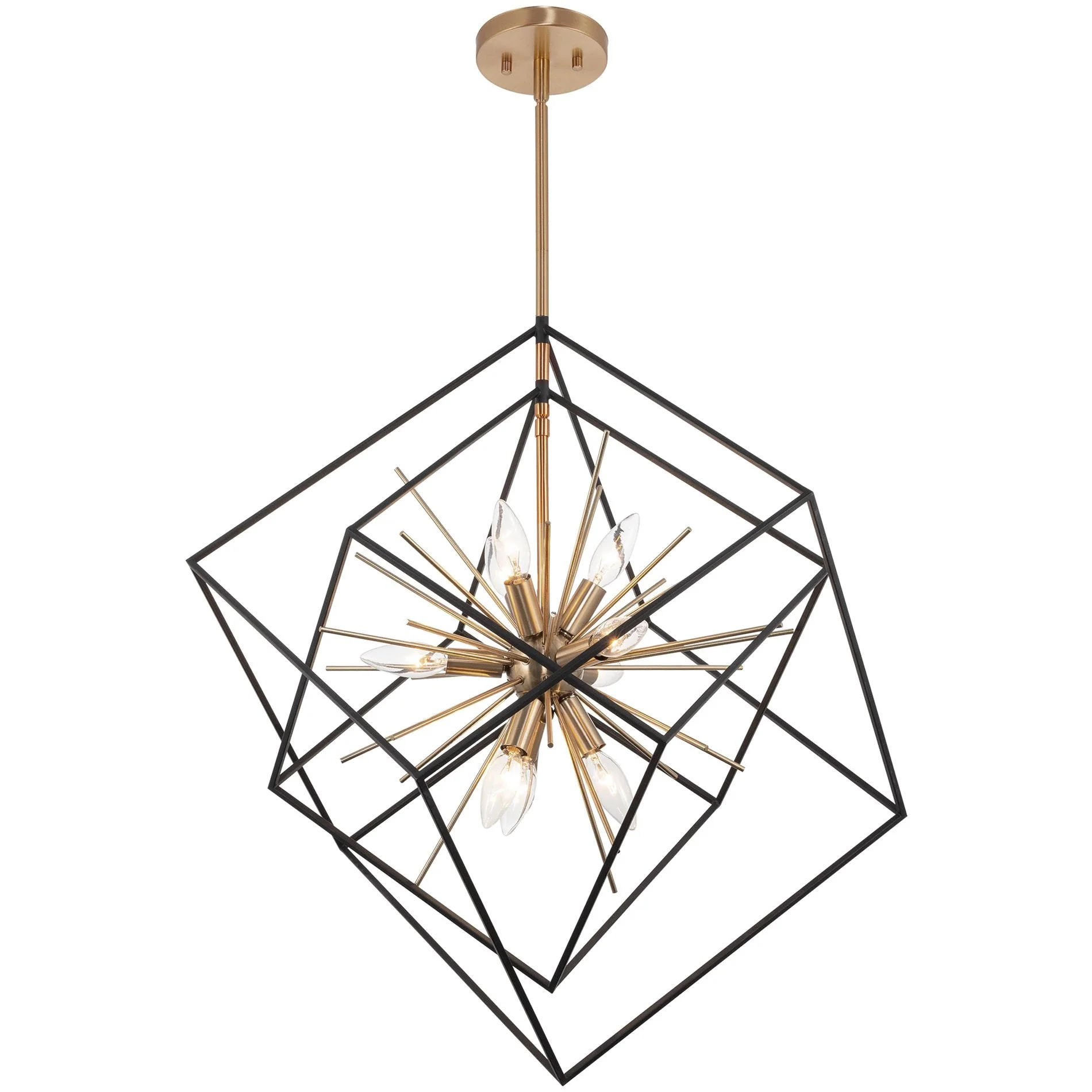 Berkshire 27 9-Light Mid Century Modern Foyer Geometric Pendant Light