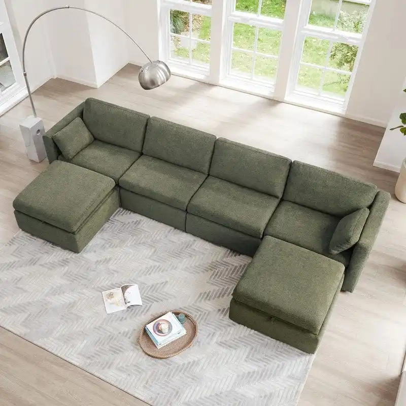 Celia Oversized Modular Sectional Fabric Sofa Set
