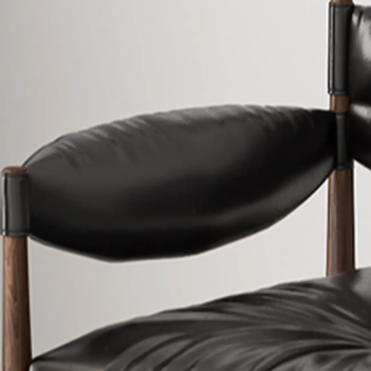 Modern Oiled Leather Mid-Back Accent Armchair