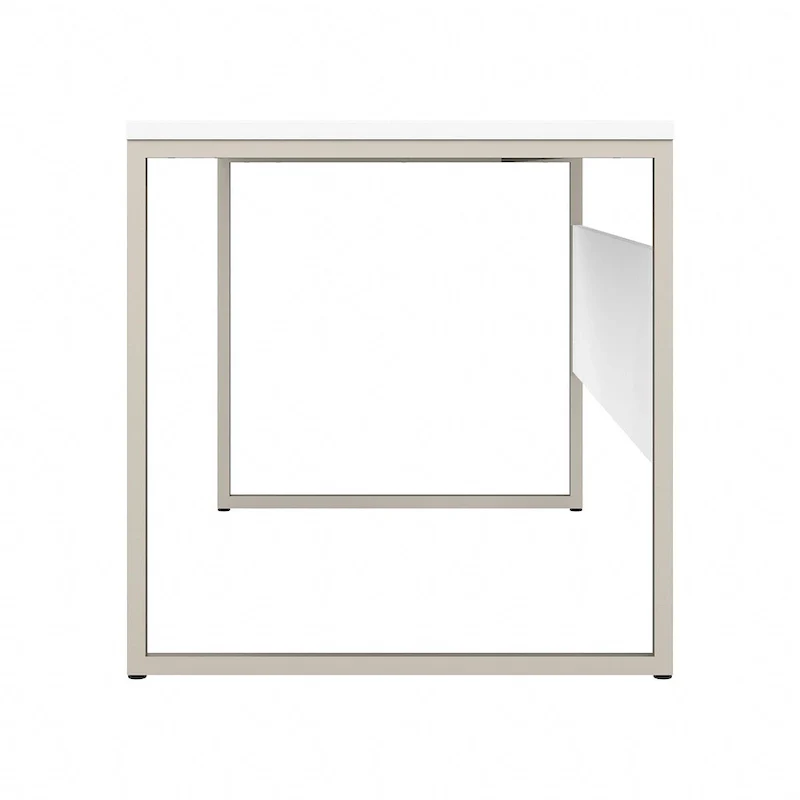 Computer Desk with Metal Legs and Wire Management