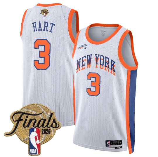 New York Knicks 23-24 City Josh Hart 3 2026 Finals jersey