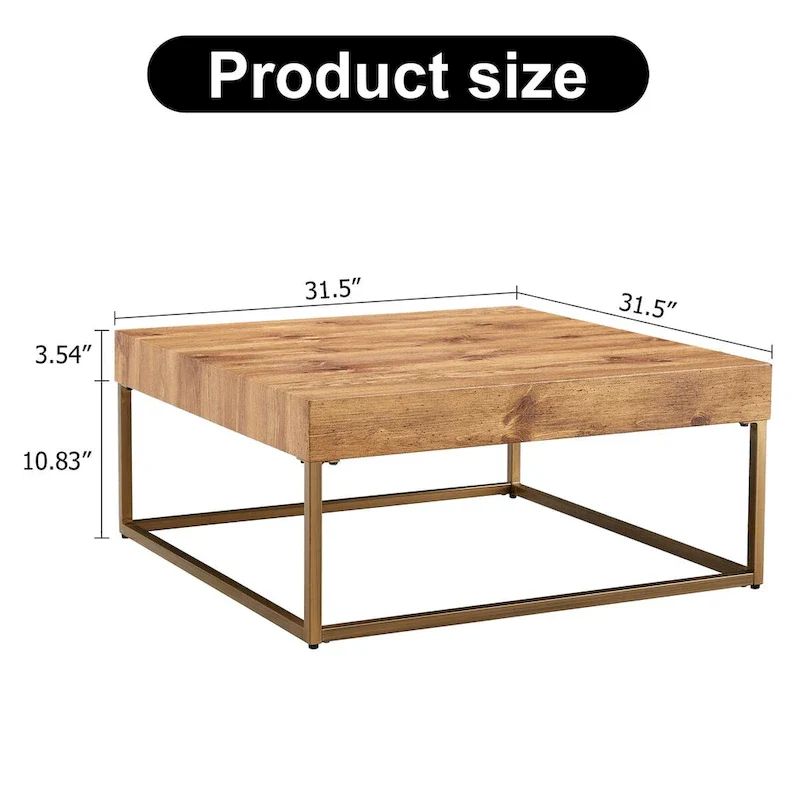 Naturally elegant wooden coffee table