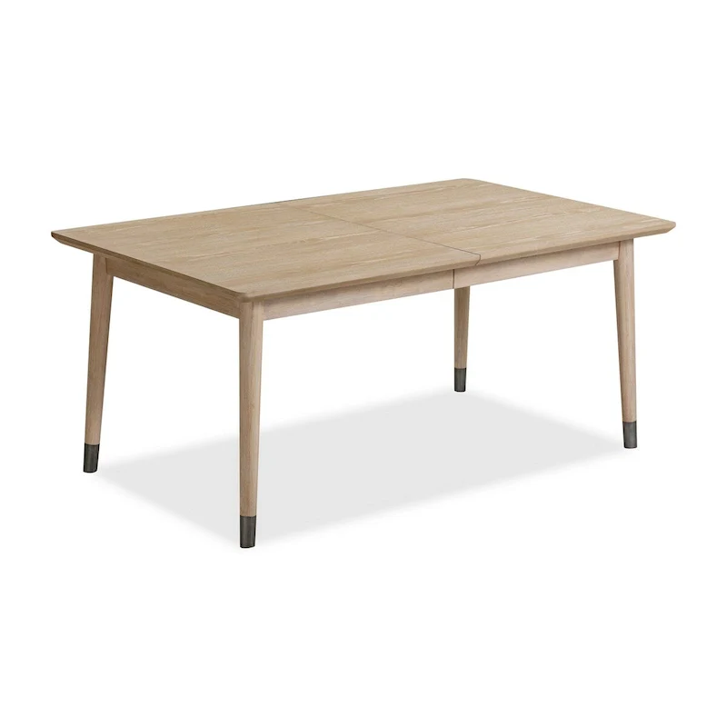 Extendable Dining Table with Cone Legs, Transitional Style – Brown, Seats 6–8