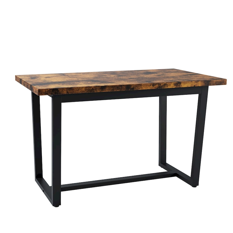 Modern Style 7-Piece Dining Set with Rectangular Table and 6 Cross Back Dining Chairs