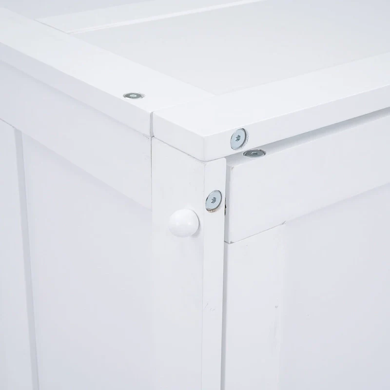 Queen Murphy Bed with Rotating Desk - Pine Wood Foldable