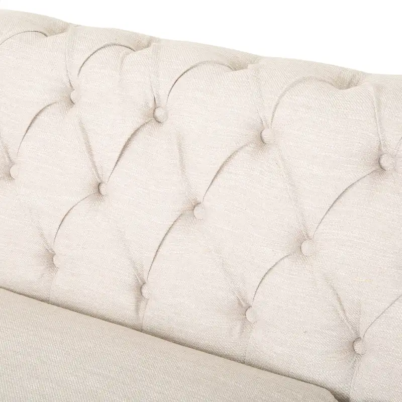 Saragus Chesterfield Sofa with Nailhead Trim by Christopher Knight Home - 85.50  L x 33.25  W x 28.50  H