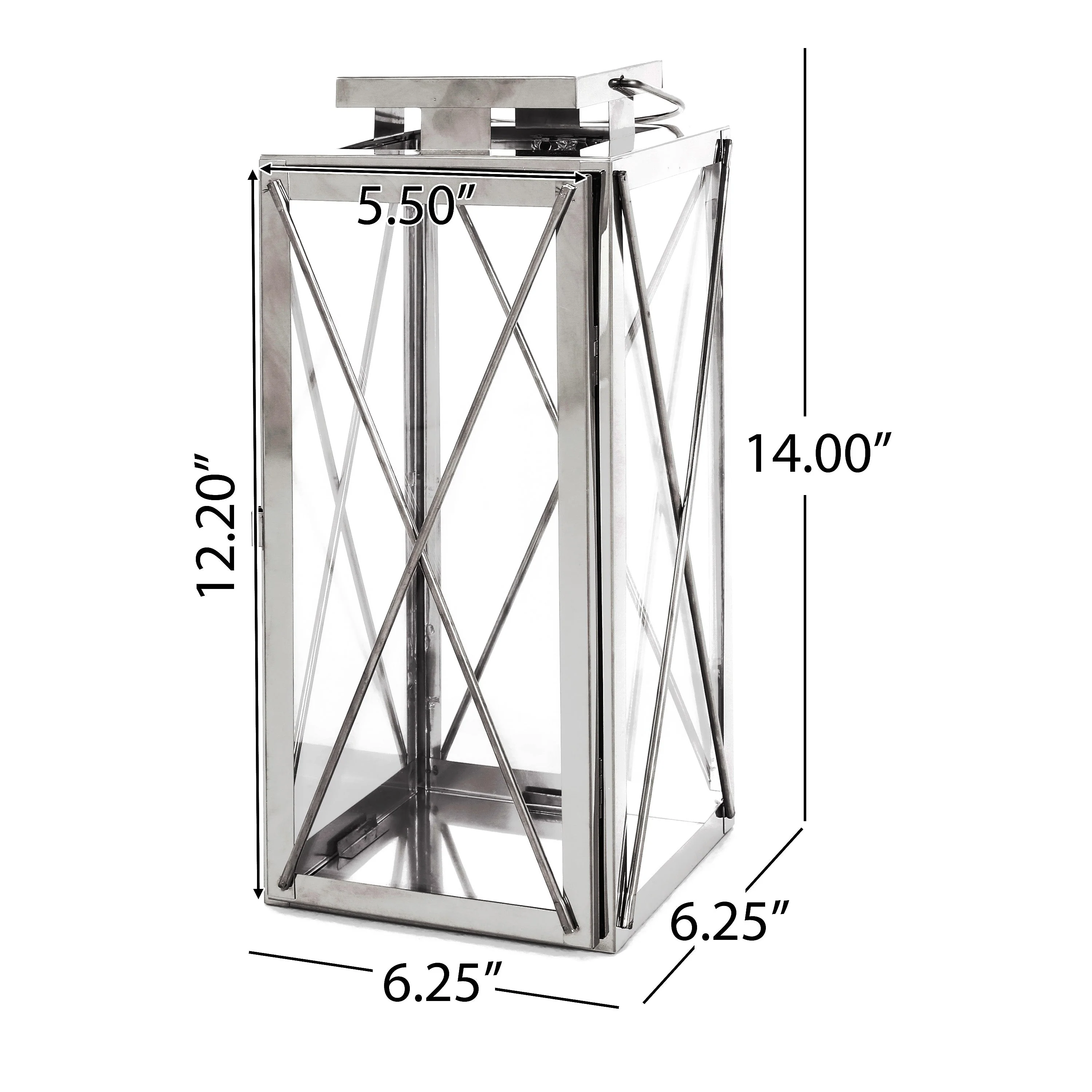 Elwick 14 Modern Stainless Steel Lantern