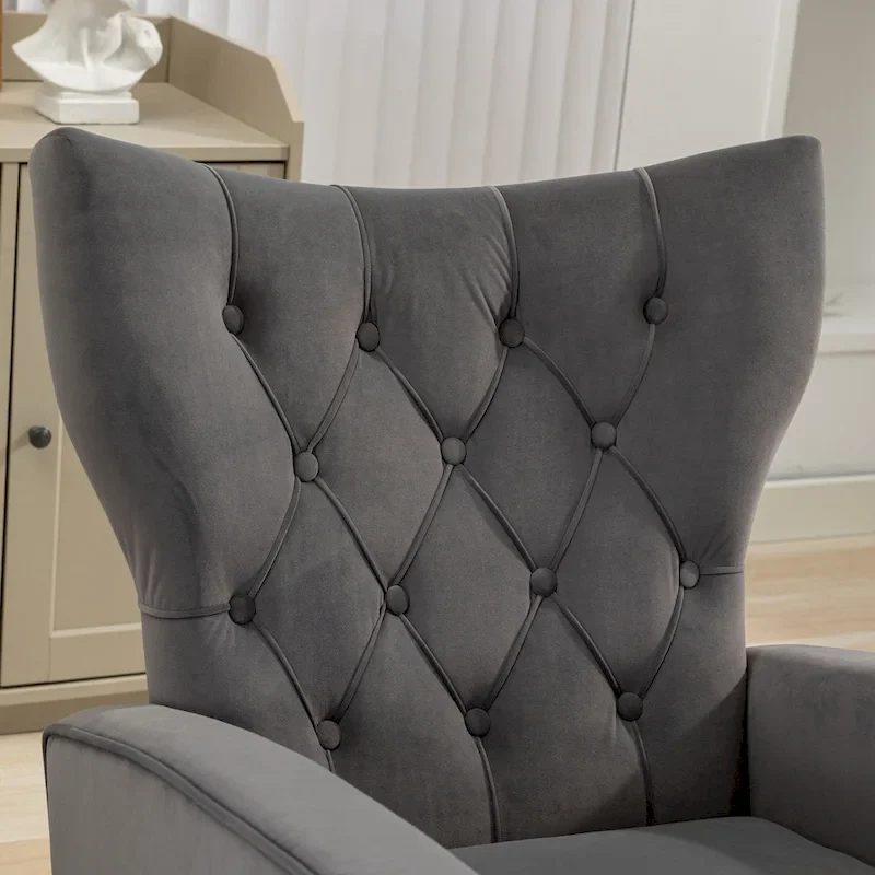 Tufted Rocking Chair Single Sofa Accent Rocker