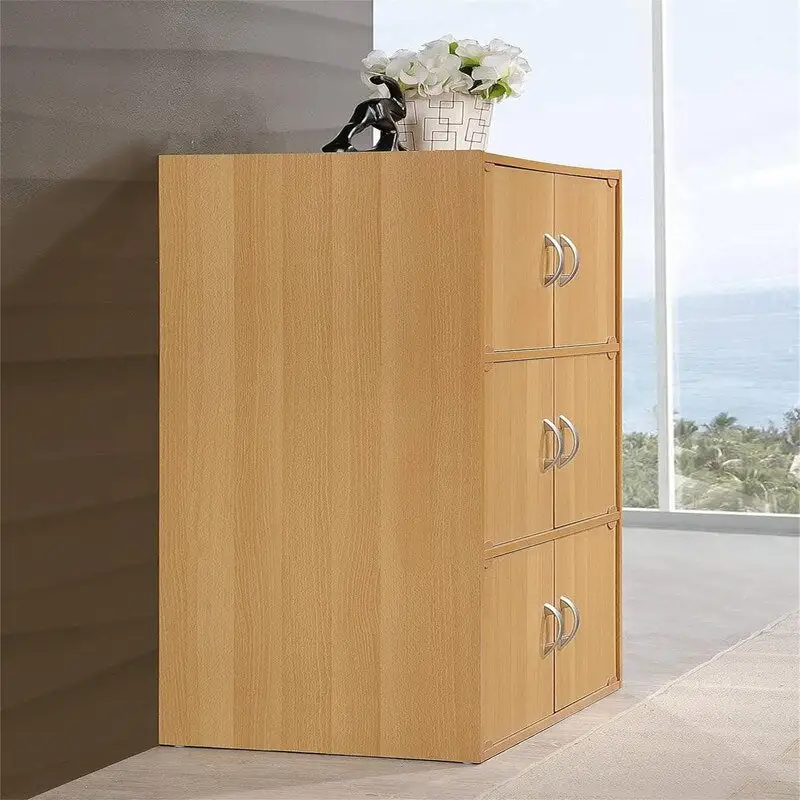 3-Shelf Bookcase Cabinet