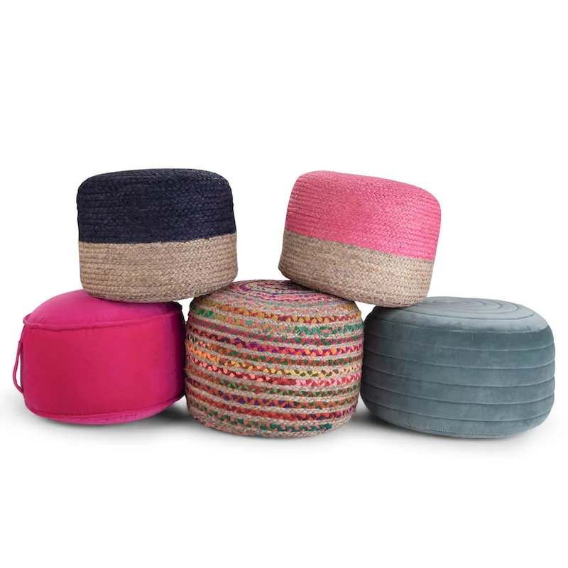 WYNDENHALL Maron Round Pouf