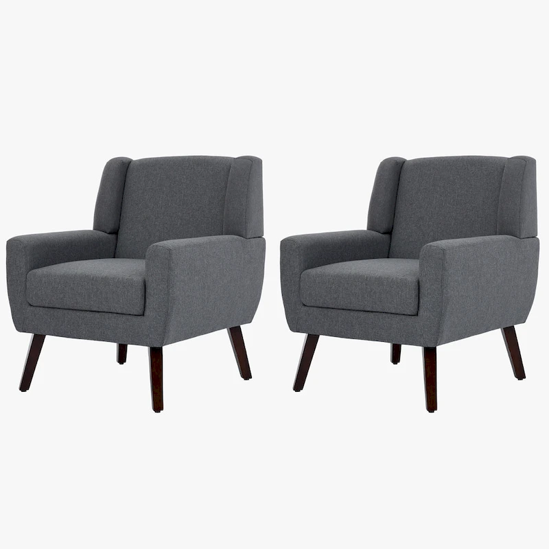 Modern Armchair Upholstered Accent Chair Set of 2