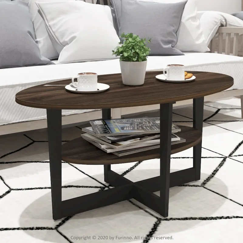 Furinno JAYA Oval Coffee Table
