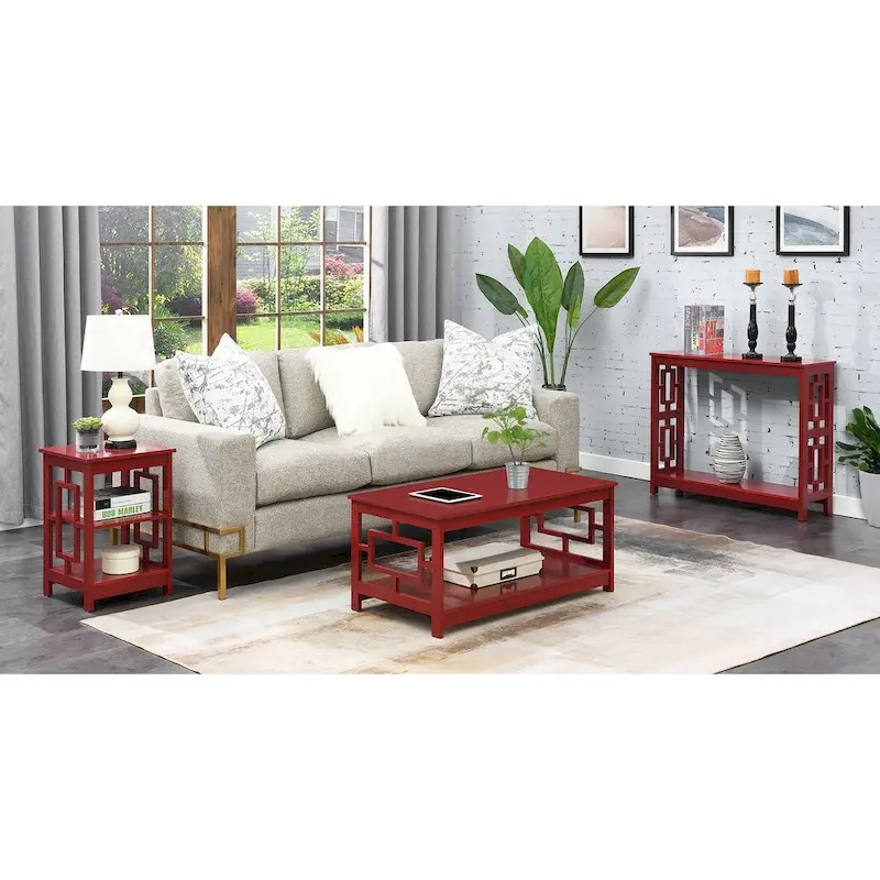 Convenience Concepts Town Square End Table with Shelves
