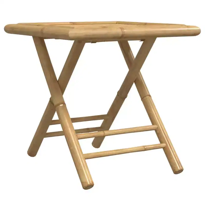 vidaXL Bistro Set Natural Bamboo 3 Piece Foldable Set