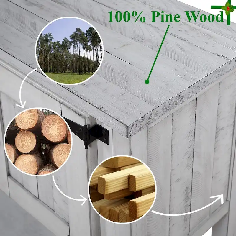 48 Sideboard Console Table with 2 Drawers - N/A