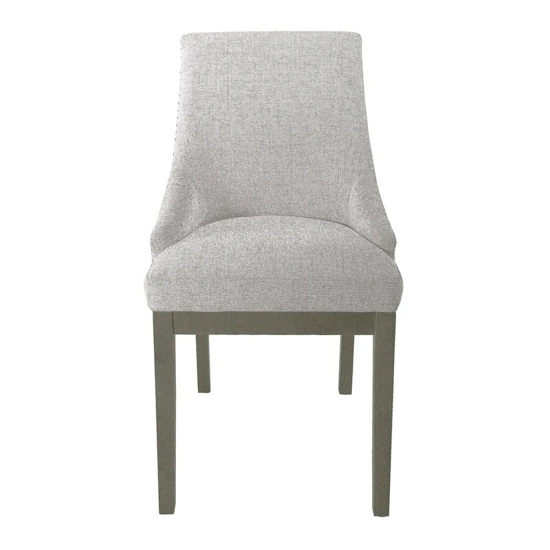 Neutral Textured Solid Barrel Accent Chair, Single Seat, Dark Brown Wood Legs
