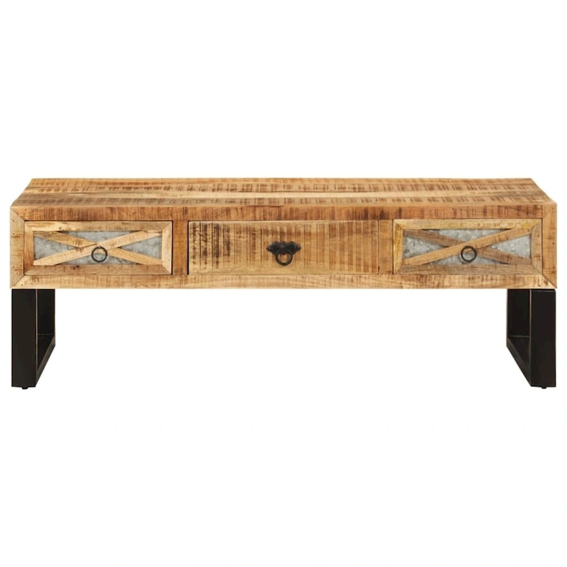 vidaXL Coffee Table 43.3 x19.7 x15  Solid Wood Mango