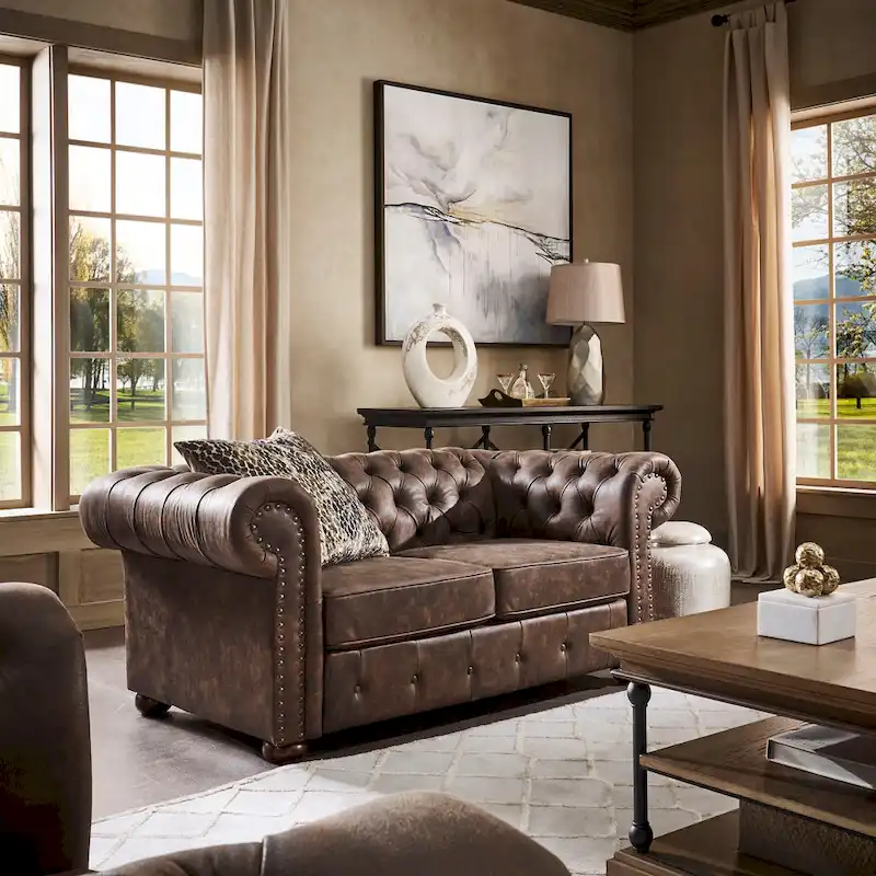 Knightsbridge Tufted Chesterfield Loveseat by iNSPIRE Q Artisan