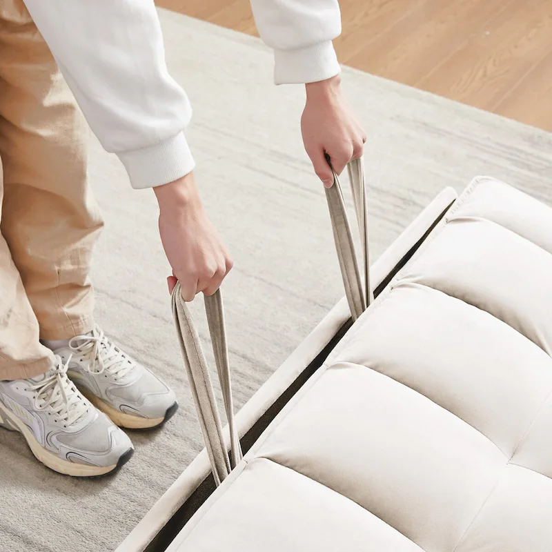 Velvet Convertible Loveseat Sofa Bed - 2 Seater Pullout