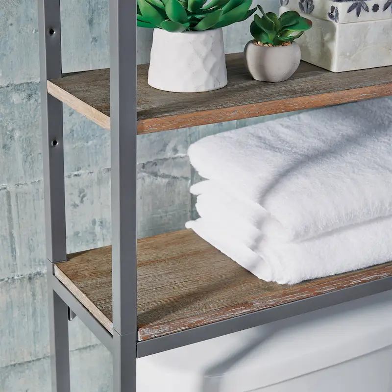 Barnside Gray Over The Commode Stand With Adjustable Shelves By Homestyles - N/A